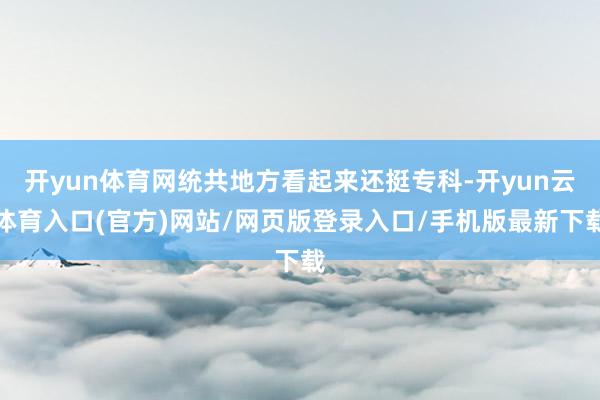 开yun体育网统共地方看起来还挺专科-开yun云体育入口(官方)网站/网页版登录入口/手机版最新下载