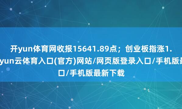 开yun体育网收报15641.89点；创业板指涨1.45%-开yun云体育入口(官方)网站/网页版登录入口/手机版最新下载