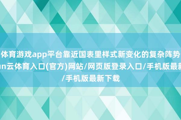体育游戏app平台靠近国表里样式新变化的复杂阵势-开yun云体育入口(官方)网站/网页版登录入口/手机版最新下载