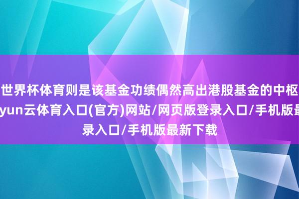 世界杯体育则是该基金功绩偶然高出港股基金的中枢身分-开yun云体育入口(官方)网站/网页版登录入口/手机版最新下载