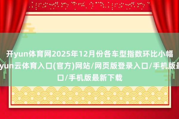开yun体育网2025年12月份各车型指数环比小幅回落-开yun云体育入口(官方)网站/网页版登录入口/手机版最新下载